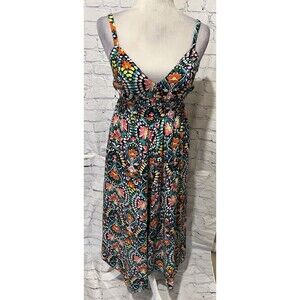 Old Navy Waist-Defined Sleeveless Fkoral Print Maxi Dress Size XS